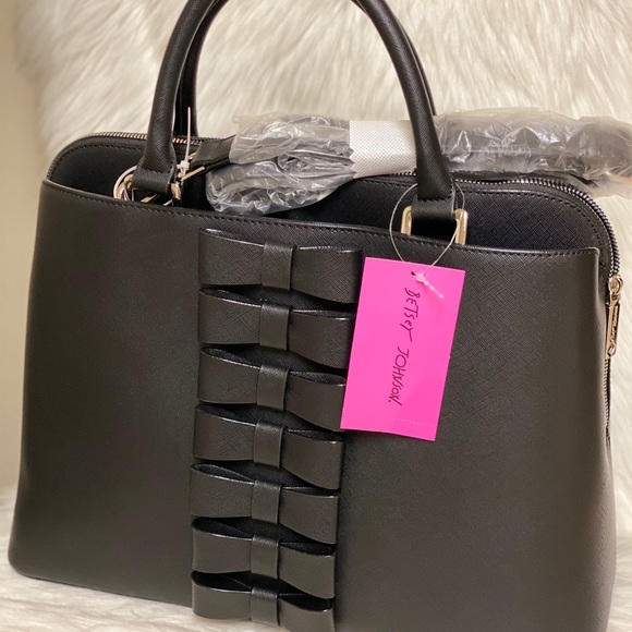 Betsey Johnson Multi Bow Large Tote Crossbody - Picture 3 of 11